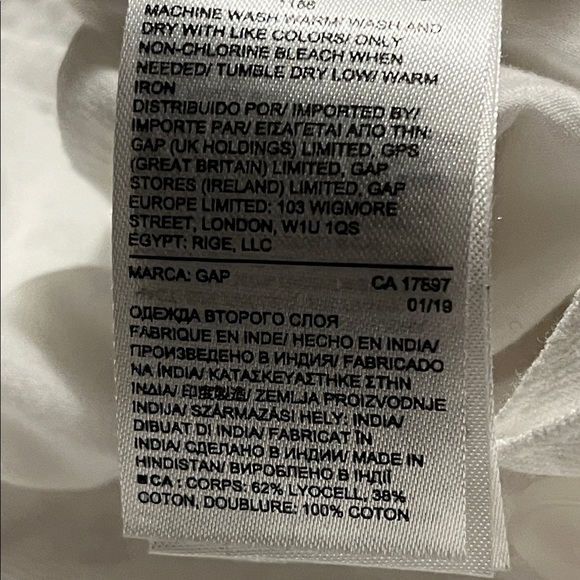 Gap Button Front Midi A-Line Skirt White 8-10 - Picture 8 of 8